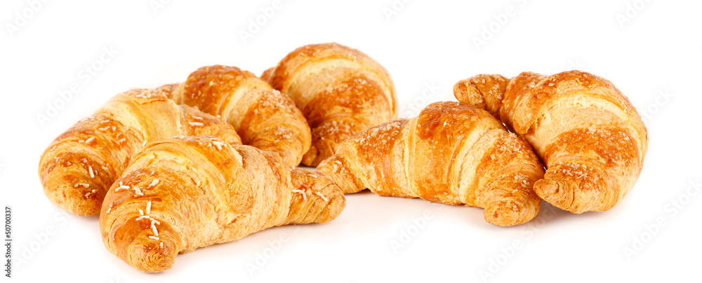 Croissant su sfondo bianco Croissant su sfondo bianco