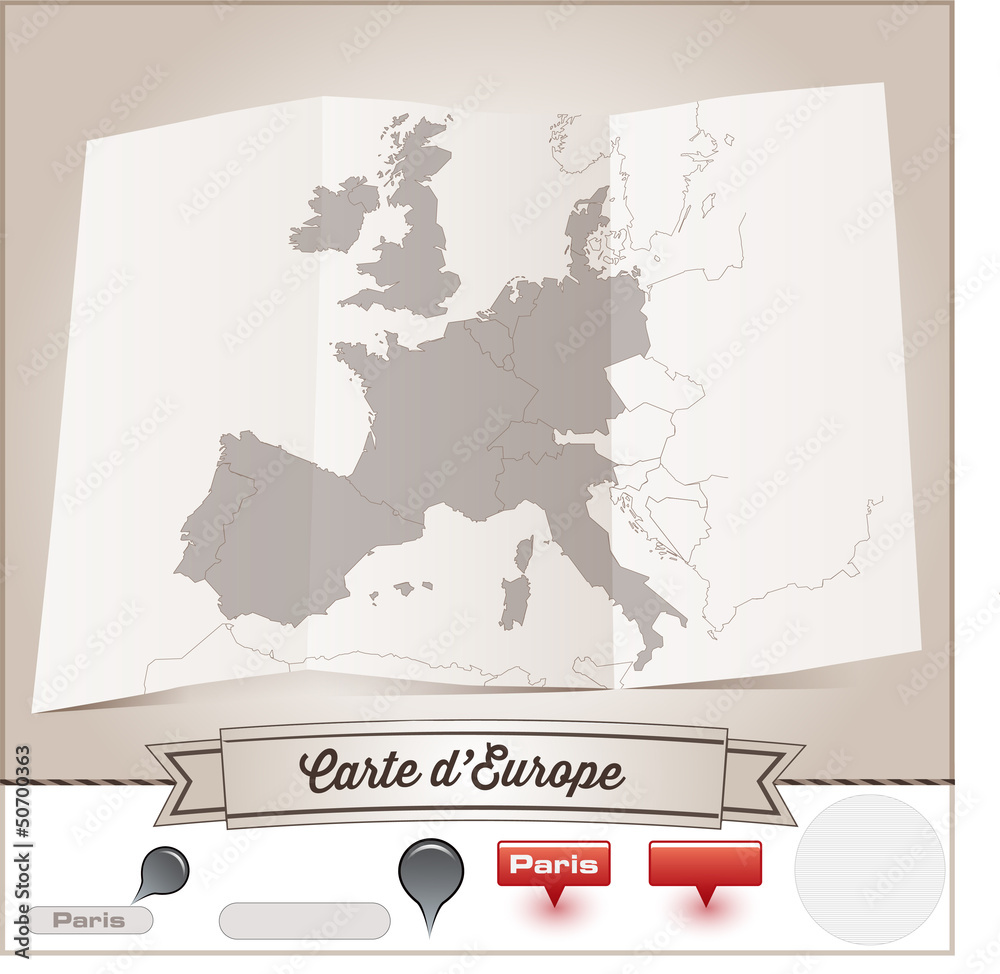 Naklejka premium carte d'europe