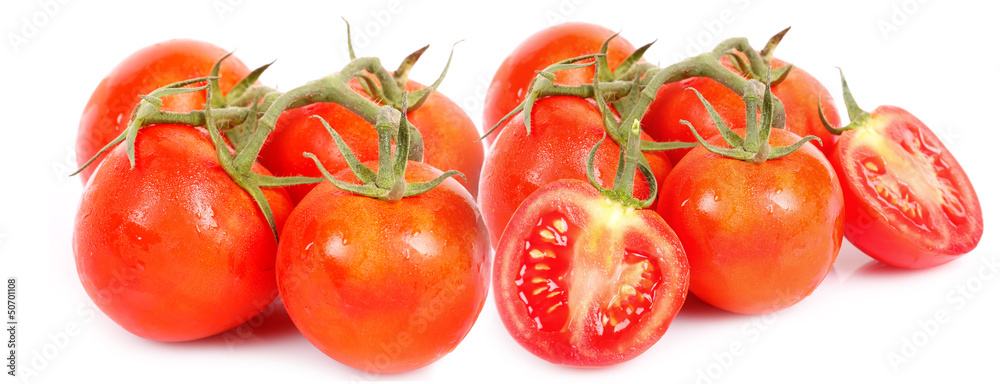 Pomodori su sfondo bianco Pomodori su sfondo bianco