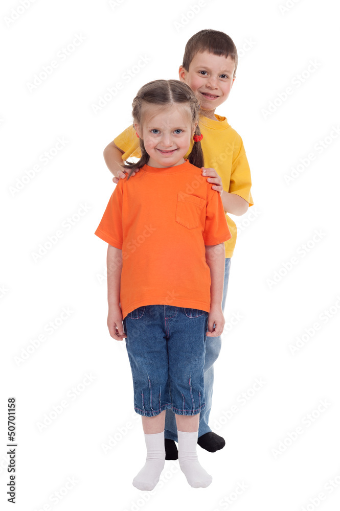 smiling boy and girl smiling boy and girl