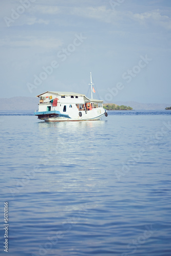 boat in ocean © Nastya Tepikina