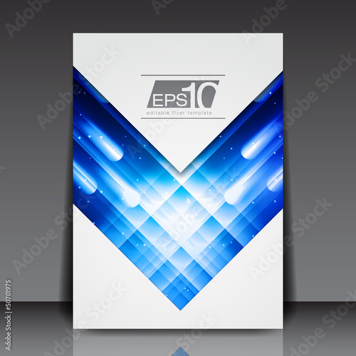 Blue Abstract Flyer Template for You | EPS10 Background