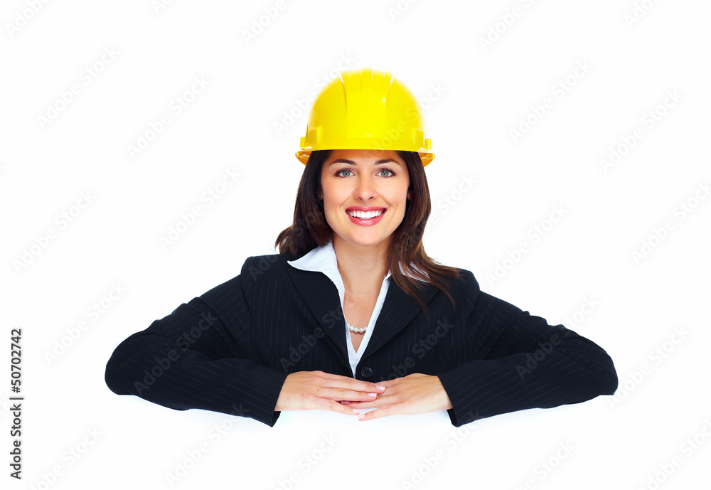Worker contractor woman. Worker contractor woman.