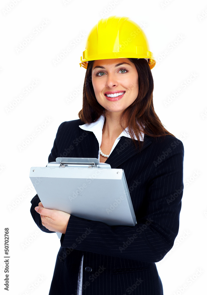 Worker contractor woman. Worker contractor woman.