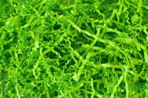 Easter grass, spring green color, made of shredded paper