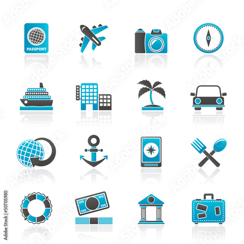 Tourism and Travel Icons - vector icon set