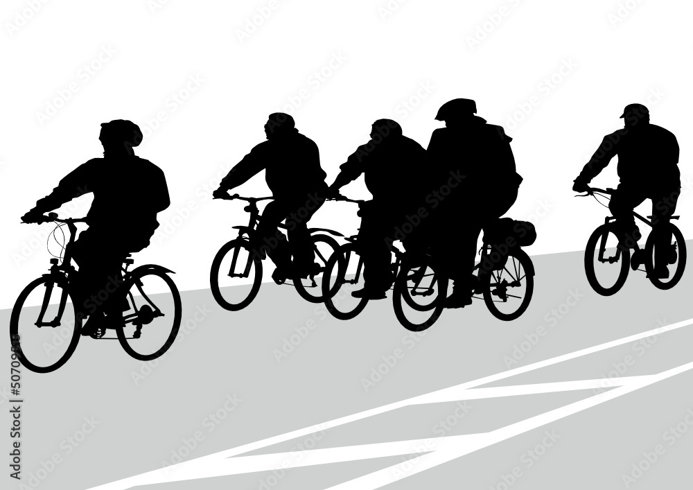 Obraz premium Bicycle people