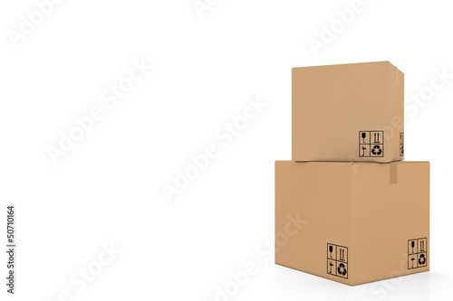 cardboard boxes to the design style © mirexon
