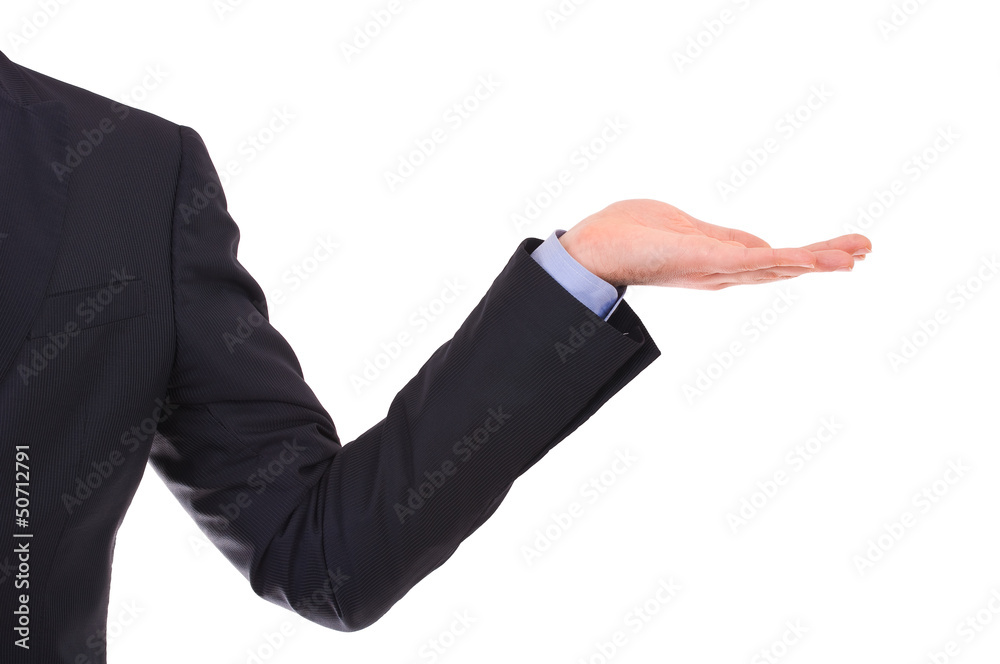 Empty businessman's hand. Empty businessman's hand.