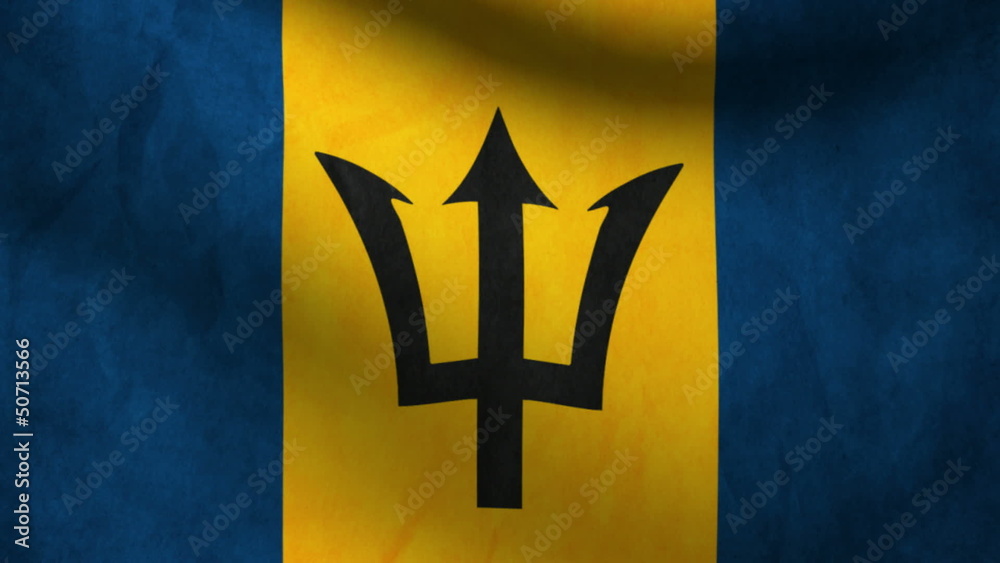 Barbados flag.