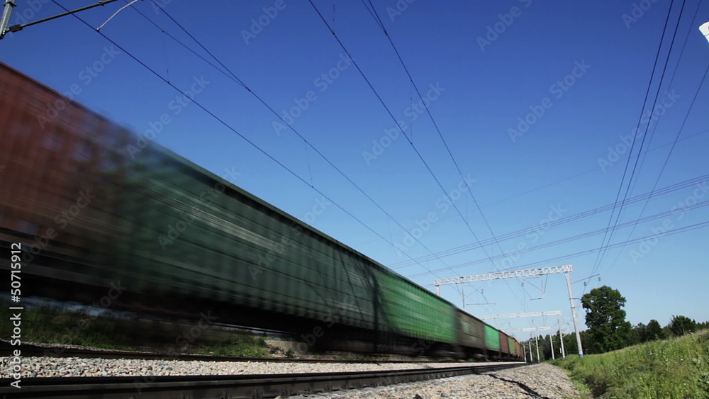 Freight train, seamless loop, Trans-Siberian Railway Freight train, seamless loop, Trans-Siberian Railway