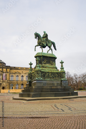 Monument to King John of Saxony, Catholic Church and Dresden Cas