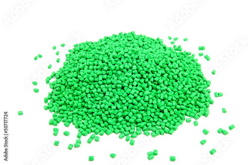 Kunststoffgranulat grün photo