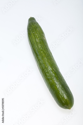 The green cucumber isolated on white background