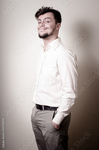 stylish modern guy with white shirt