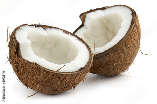 coconut cutted in half