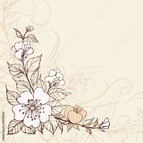 Abstract vector flower background.
