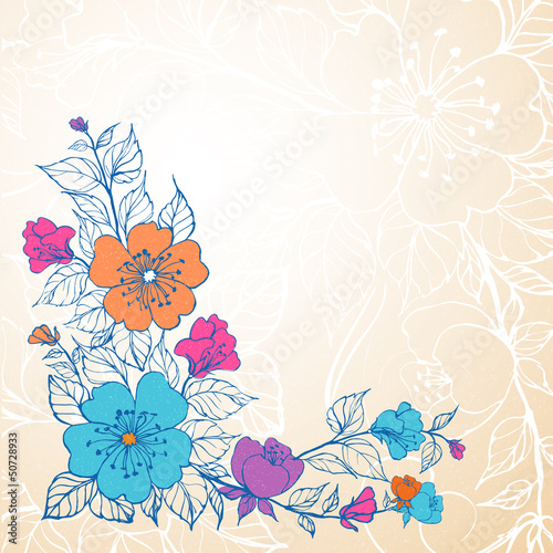 Abstract vector flower