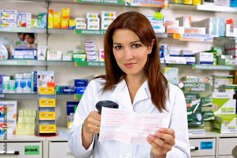 Happy pharmacist at work Happy pharmacist at work