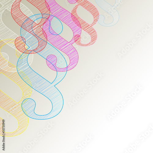 Paragraf Scribble Malstift Ecke Pastell