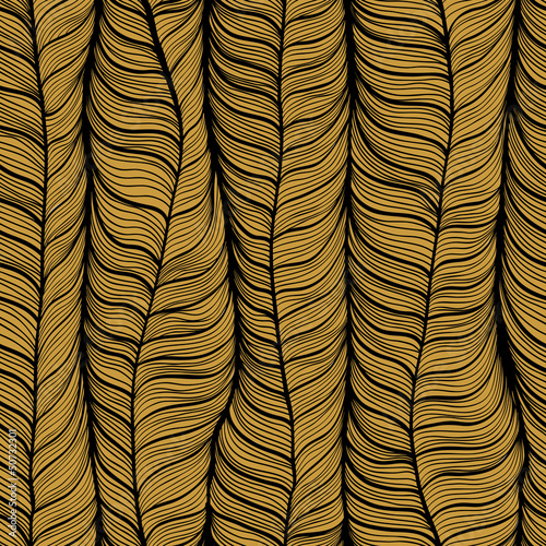 Seamless hand drawn monochrome background with folding draperies