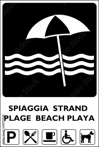 CARTELLO INDICATORE SPIAGGIA E SERVIZI