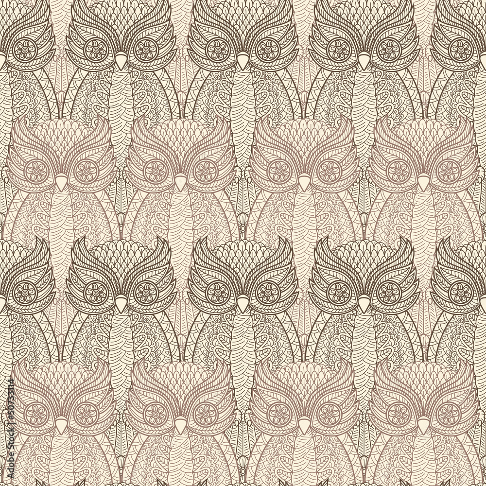 Owls seamless pattern Owls seamless pattern