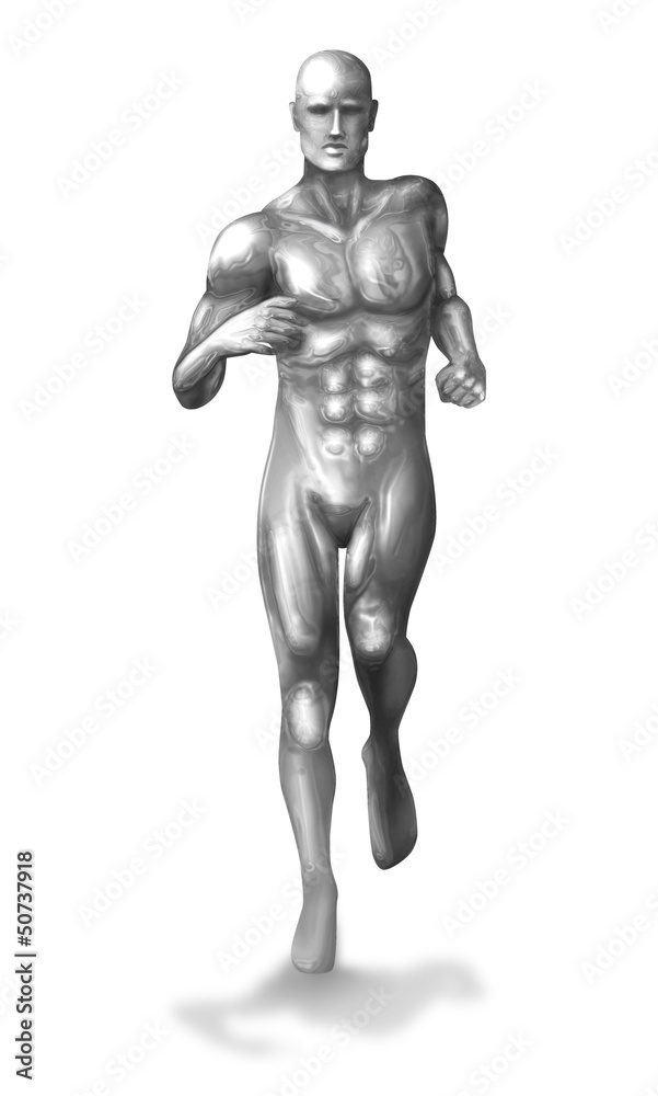 A Chrome man in running pose