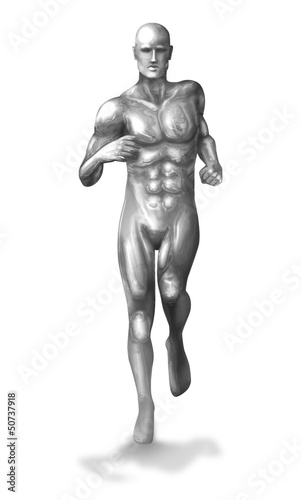 A Chrome man in running pose