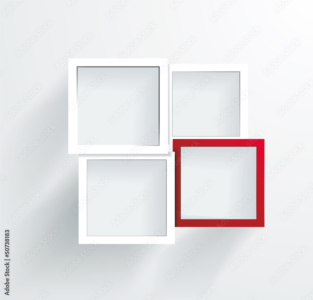 Paper Frames. Abstract 3D Geometrical Design Paper Frames. Abstract 3D Geometrical Design