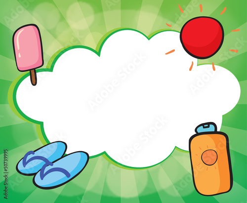 An empty cloud template for summer