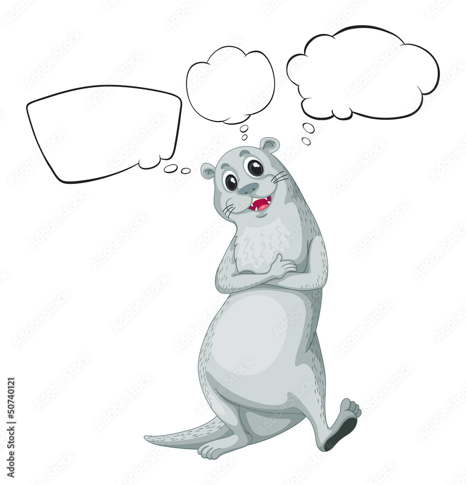 Obraz premium A sea lion with empty callouts