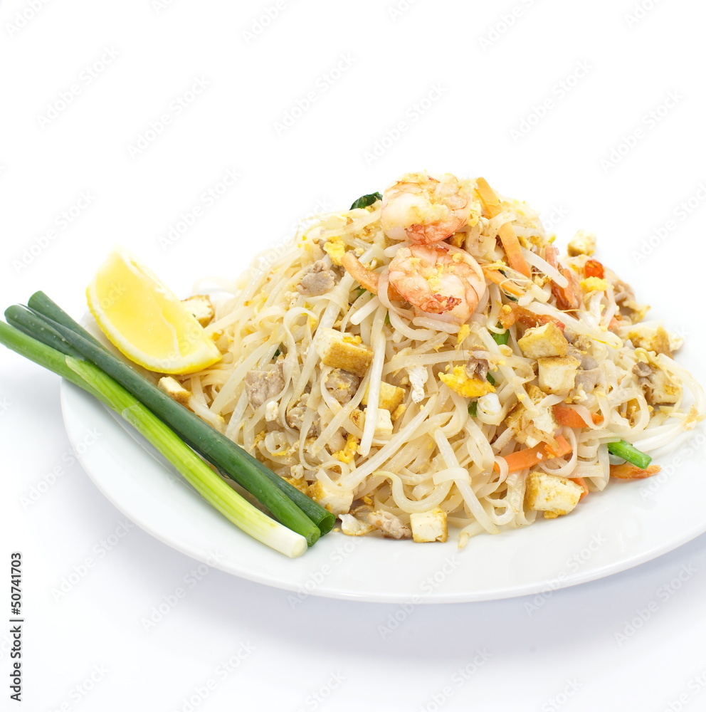 Thai food Pad thai , Stir fried noodles with shrimp Thai food Pad thai , Stir fried noodles with shrimp