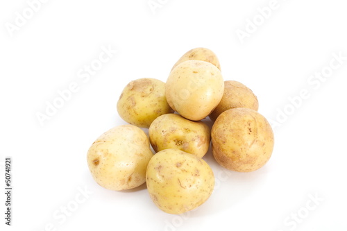 New potato isolated on white background