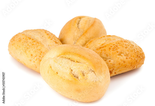 French bread rolls isolated