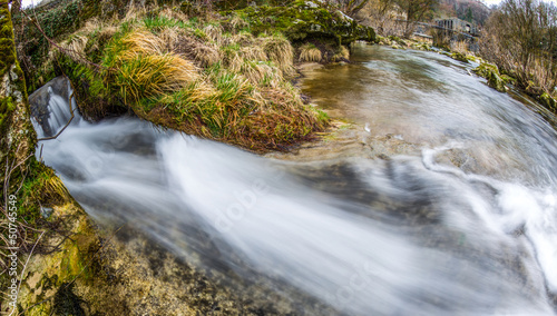 Water Streaming At River Valsarine, France