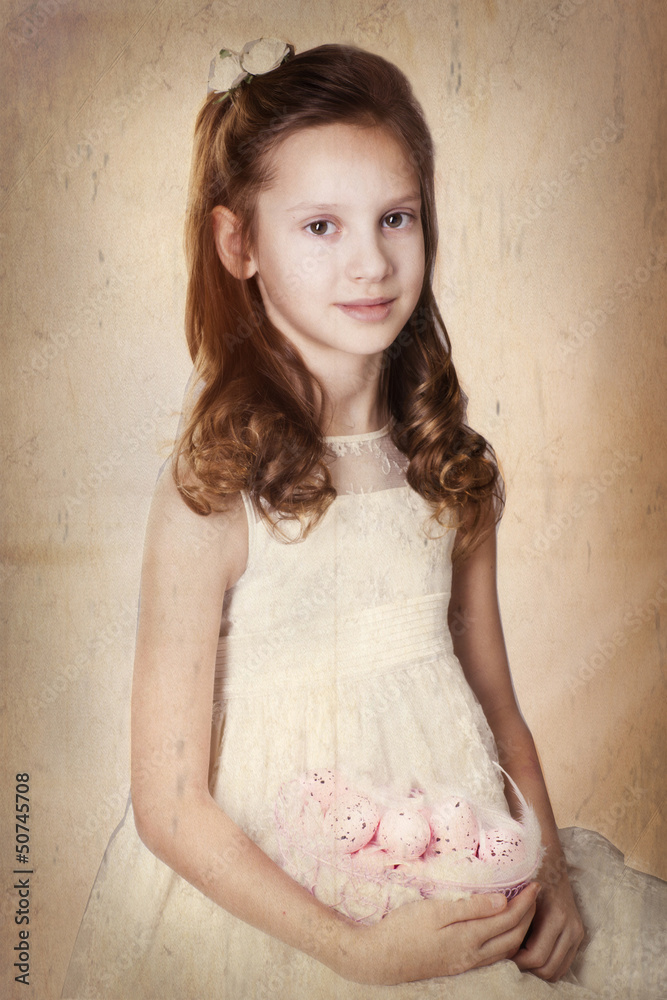 girl with eggs
