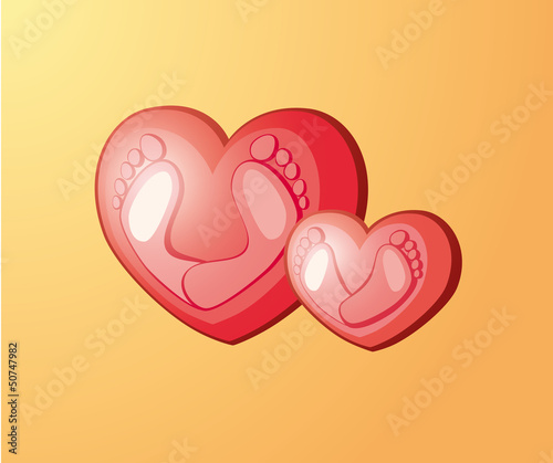 footprints in the heart