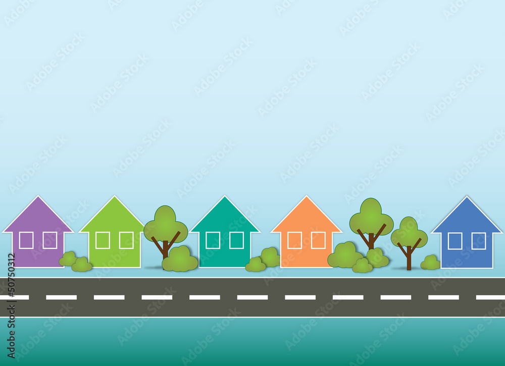 street with houses street with houses