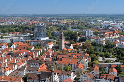 View on Ulm from Ulm Minster, Germany