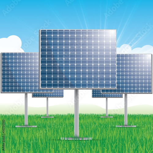 Solar panel vector