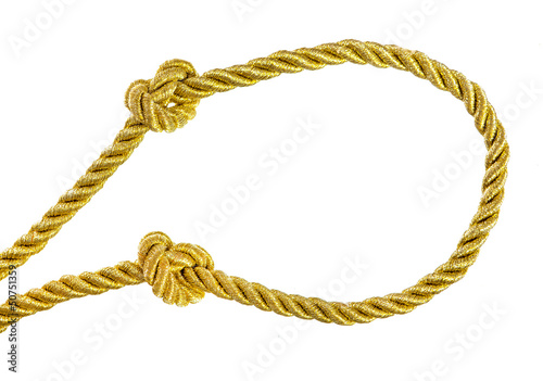 Knots on gold rope