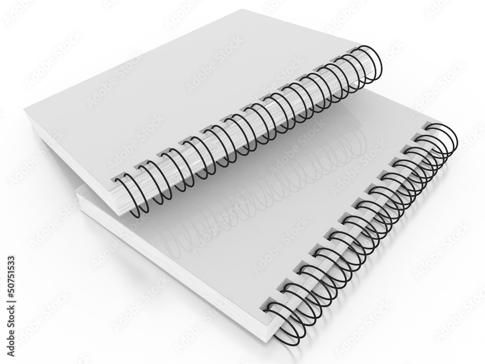Two notebooks isolated over white Two notebooks isolated over white