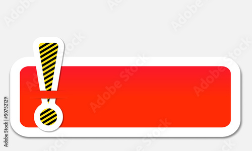 red text box with exclamation mark