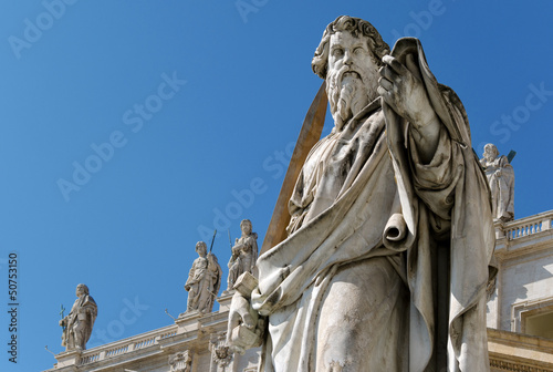 Paulus Statue mit Schwert Petersdom Rom - Saint Paul Rome photo