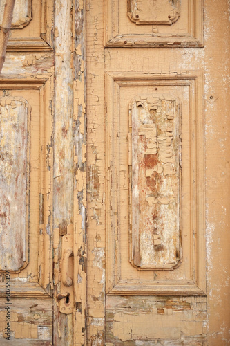 old door of abandoned house