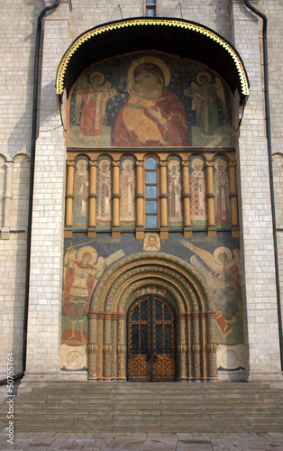The south gate of the Assumption Cathedral in the Moscow Kremlin