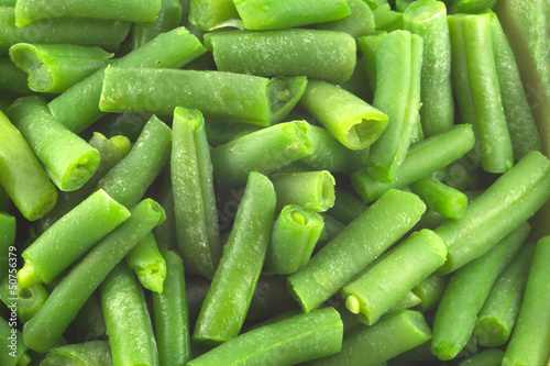 Green beans as background closeup