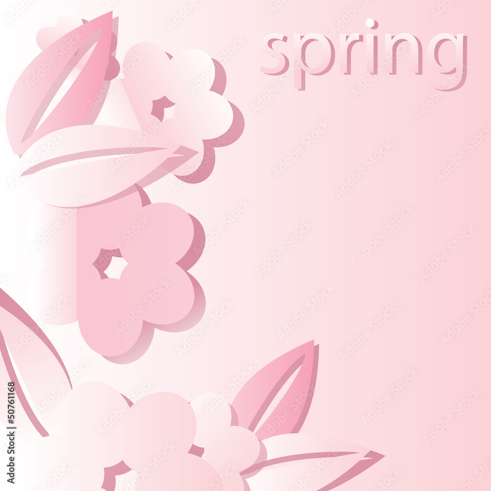 Spring card with flowers