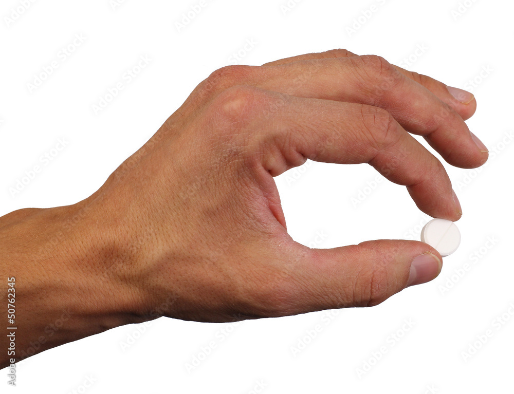 human hand hold one pill in fingers human hand hold one pill in fingers